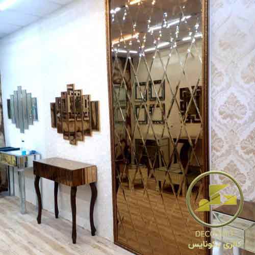 آینه-پازلی-۲۷ آینه دکوراتیو طرح لوزی